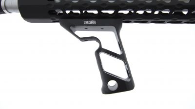 ZO Long CNC Aluminium Angled Grip for KeyMod (Black) - Detail Image 5 © Copyright Zero One Airsoft