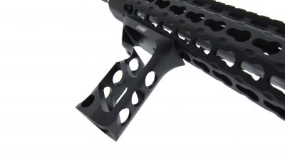 ZO Long CNC Aluminium Angled Grip for KeyMod (Black) - Detail Image 8 © Copyright Zero One Airsoft