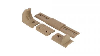 ZO Deluxe Hand Stop Kit for KeyMod & MLock (Tan) - Detail Image 1 © Copyright Zero One Airsoft