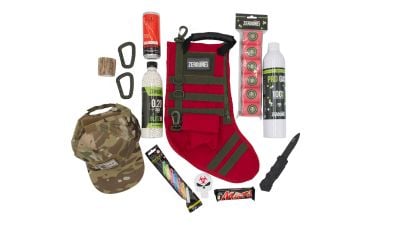 ZO 2021 FILLED MOLLE Christmas Stocking (RED) - Detail Image 1 © Copyright Zero One Airsoft