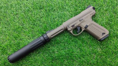 Action Army Suppressor for AAP01 14mm CCW (Black) - Detail Image 7 © Copyright Zero One Airsoft