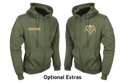 ZO Combat Junkie Special Edition NAF 2018 'Bravo' Viper Zipped Hoodie (Olive) - Detail Image 8 © Copyright Zero One Airsoft