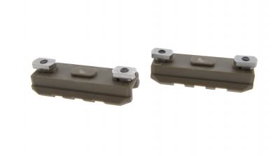 Ares Polymer RIS Rail Set 3 Slot for MLock (Dark Earth) - Detail Image 2 © Copyright Zero One Airsoft