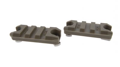 Ares Polymer RIS Rail Set 3 Slot for MLock (Dark Earth) - Detail Image 1 © Copyright Zero One Airsoft