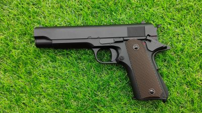 CYMA AEP CM123S 1911 with MOSFET (Black) - Detail Image 1 © Copyright Zero One Airsoft