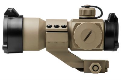 NCS Red/Green/Blue Dot Sight with 20mm Mount (Tan) - Detail Image 3 © Copyright Zero One Airsoft