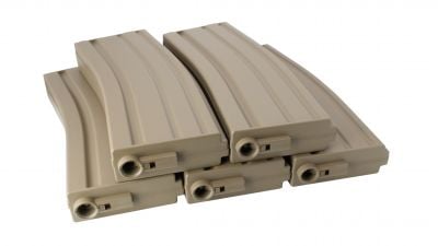 Specna Arms Mag for M4 140rds Box of 5 (Tan) - Detail Image 1 © Copyright Zero One Airsoft