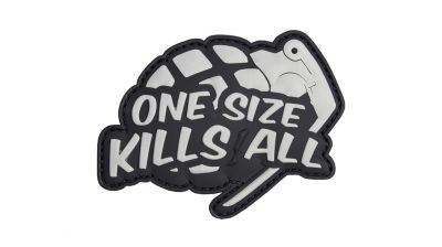 101 Inc PVC Velcro "One Size Kills All" - Detail Image 1 © Copyright Zero One Airsoft
