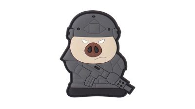 101 Inc PVC Velcro Patch &quotTactical Pig" - Detail Image 1 © Copyright Zero One Airsoft