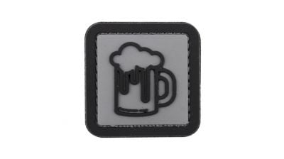 101 Inc PVC Velcro Patch "Beer" (Grey) - Detail Image 1 © Copyright Zero One Airsoft
