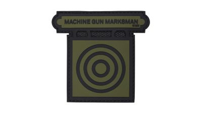 101 Inc PVC Velcro "Machine Gun Marksman" (Green) - Detail Image 1 © Copyright Zero One Airsoft