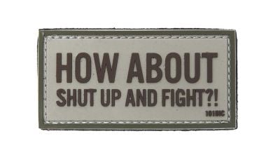 101 Inc PVC Velcro &quotHow About Fight" - Detail Image 1 © Copyright Zero One Airsoft