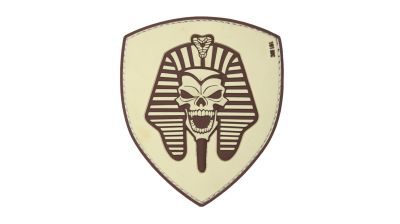 101 Inc PVC Velcro Patch "Pharaoh skull" - Detail Image 1 © Copyright Zero One Airsoft