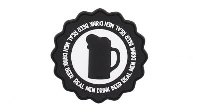 101 Inc PVC Velcro "Drink Beer" (Black) - Detail Image 1 © Copyright Zero One Airsoft