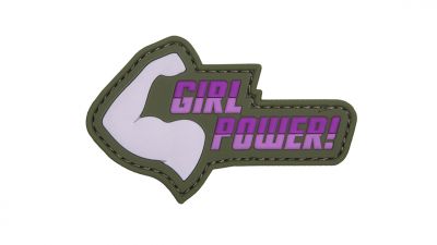 101 Inc PVC Velcro Patch "Girl Power" - Detail Image 1 © Copyright Zero One Airsoft