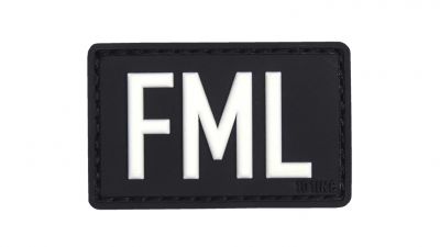 101 Inc PVC Velcro Patch "FML" (Black)