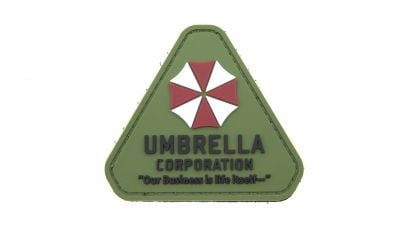 ZO PVC Velcro Patch &quotUmbrella Corp - Our Business" (Olive) - Detail Image 1 © Copyright Zero One Airsoft