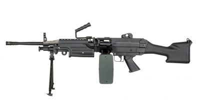 A&K AEG M249 MK2 (Black) - Detail Image 1 © Copyright Zero One Airsoft