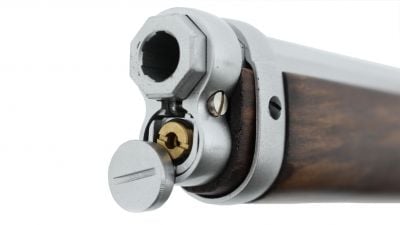 A&K Gas Rifle 1873 Real Wood (Silver) - Detail Image 12 © Copyright Zero One Airsoft