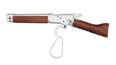 A&K Gas Rifle 1873 Real Wood (Silver) - Detail Image 7 © Copyright Zero One Airsoft