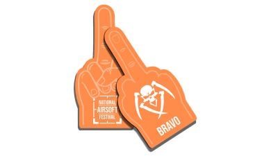 National Airsoft Festival Foam Finger - BRAVO *Pre-Order for NAF22* - Detail Image 1 © Copyright Zero One Airsoft