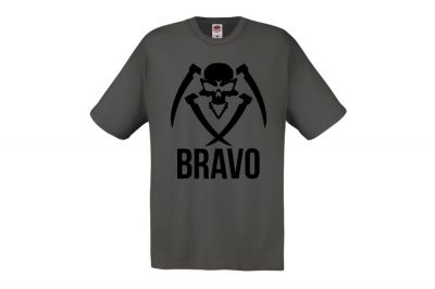 ZO Combat Junkie Special Edition NAF 2018 'Bravo' T-Shirt (Grey) - Detail Image 2 © Copyright Zero One Airsoft