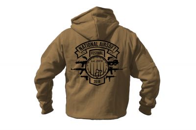 ZO Combat Junkie Special Edition NAF 2018 'Est. 2006' Viper Zipped Hoodie (Coyote Tan) - Detail Image 2 © Copyright Zero One Airsoft
