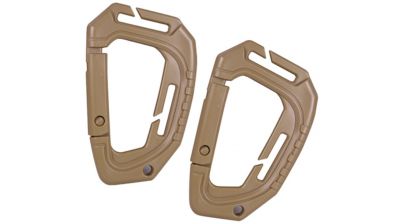 Viper Special Ops Carabiner Set of 2 (Coyote Tan) - Detail Image 1 © Copyright Zero One Airsoft