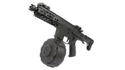 Classic Army AEG PX9 with Drum Mag (Black) - Detail Image 2 © Copyright Zero One Airsoft