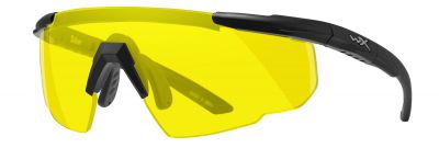 Wiley X Saber Advanced Glasses with Matte Black Frame & Yellow Contrast Enhancing Lens - Detail Image 3 © Copyright Zero One Airsoft