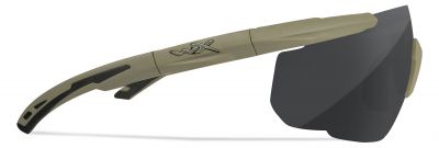 Wiley X Saber Advanced Glasses with Tan Frame & Grey/Clear/Rust Lenses - Detail Image 3 © Copyright Zero One Airsoft