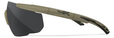 Wiley X Saber Advanced Glasses with Tan Frame & Grey/Clear/Rust Lenses - Detail Image 4 © Copyright Zero One Airsoft