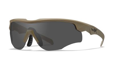 Wiley X ROGUE COMM Glasses with Tan Frame & Grey/Clear/Rust Lenses - Detail Image 3 © Copyright Zero One Airsoft