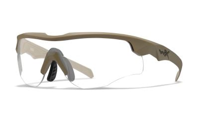 Wiley X ROGUE COMM Glasses with Tan Frame & Grey/Clear/Rust Lenses - Detail Image 4 © Copyright Zero One Airsoft