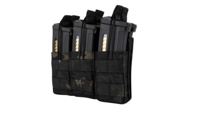 Viper MOLLE Quick Release Stacked Triple Mag Pouch (Black MultiCam) - Detail Image 1 © Copyright Zero One Airsoft