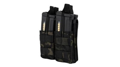 Viper MOLLE Quick Release Stacked Double Mag Pouch (Black MultiCam) - Detail Image 2 © Copyright Zero One Airsoft