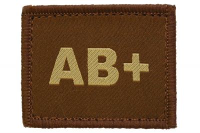 Vanguard Velcro Blood Group Patch AB+ (Tan) - Detail Image 1 © Copyright Zero One Airsoft