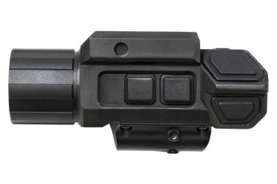 NCS Pistol Flashlight with Strobe & Green Laser - Detail Image 4 © Copyright Zero One Airsoft
