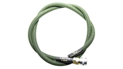 Amped HPA QD Line Standard Weave Braided Hose 914mm (Olive) - Detail Image 1 © Copyright Zero One Airsoft