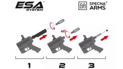 Specna Arms AEG SA-C25 CORE Carbine (Black) - Detail Image 16 © Copyright Zero One Airsoft