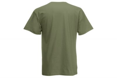 Fruit Of The Loom Original Full Cut T-Shirt (Classic Olive) - Size Large - Detail Image 2 © Copyright Zero One Airsoft