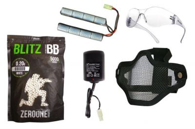 ZO 9.6v 1600mAh NiMh Nunchuck Battery Starter Pack (Bundle) - Detail Image 1 &copy; Copyright Zero One Airsoft