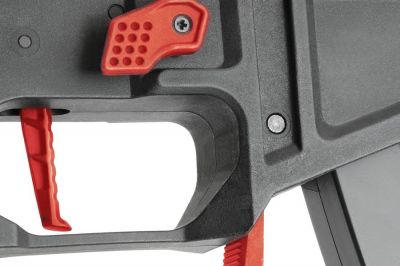 King Arms AEG PDW 9mm SBR Shorty (Black / Red) - Detail Image 7 © Copyright Zero One Airsoft