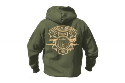 ZO Combat Junkie Special Edition NAF 2018 'Est. 2006' Viper Zipped Hoodie (Olive) - Detail Image 3 © Copyright Zero One Airsoft