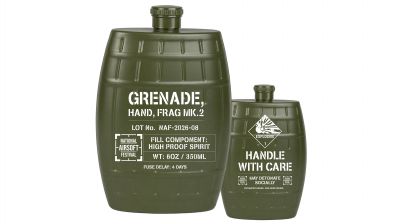 [B] NAF Grenade Hip Flask - Detail Image 1 &copy; Copyright Zero One Airsoft
