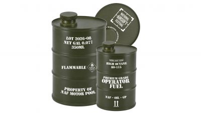 [B] NAF Oil Drum Hip Flask - Detail Image 1 &copy; Copyright Zero One Airsoft