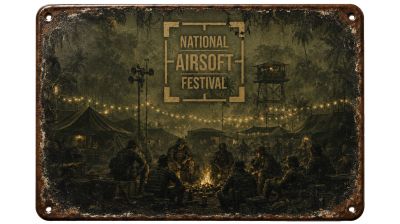 [B] NAF Vintage Metal Wall Sign (20x30cm) - Detail Image 1 &copy; Copyright Zero One Airsoft