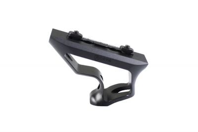 PTS 'Fortis Shift' CNC Aluminium Angled Grip for KeyMod (Black) - Detail Image 1 © Copyright Zero One Airsoft