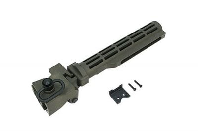 King Arms Folding Stock Tube for AK (Olive) - Detail Image 1 © Copyright Zero One Airsoft