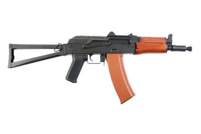 CYMA/Cybergun AEG Kalashnikov AKS74U Full Metal & Wood - Detail Image 2 © Copyright Zero One Airsoft